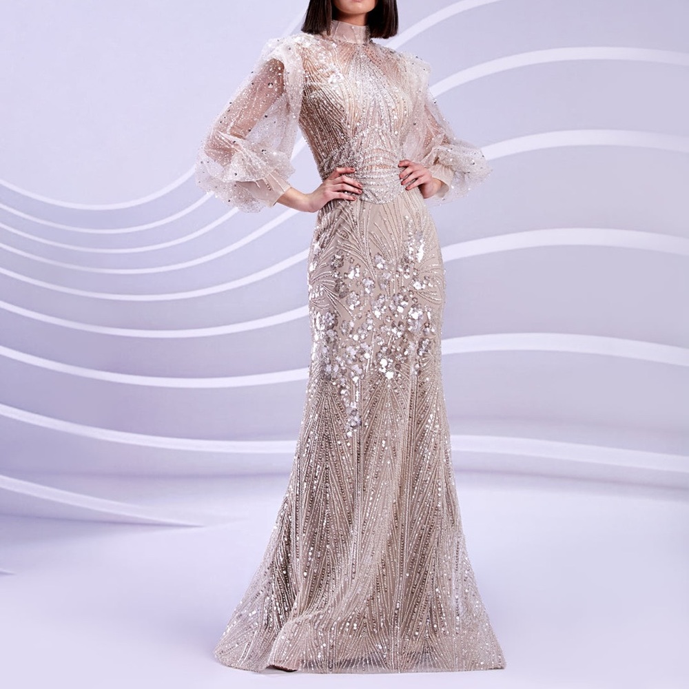 Modessa Couture Beaded Gown